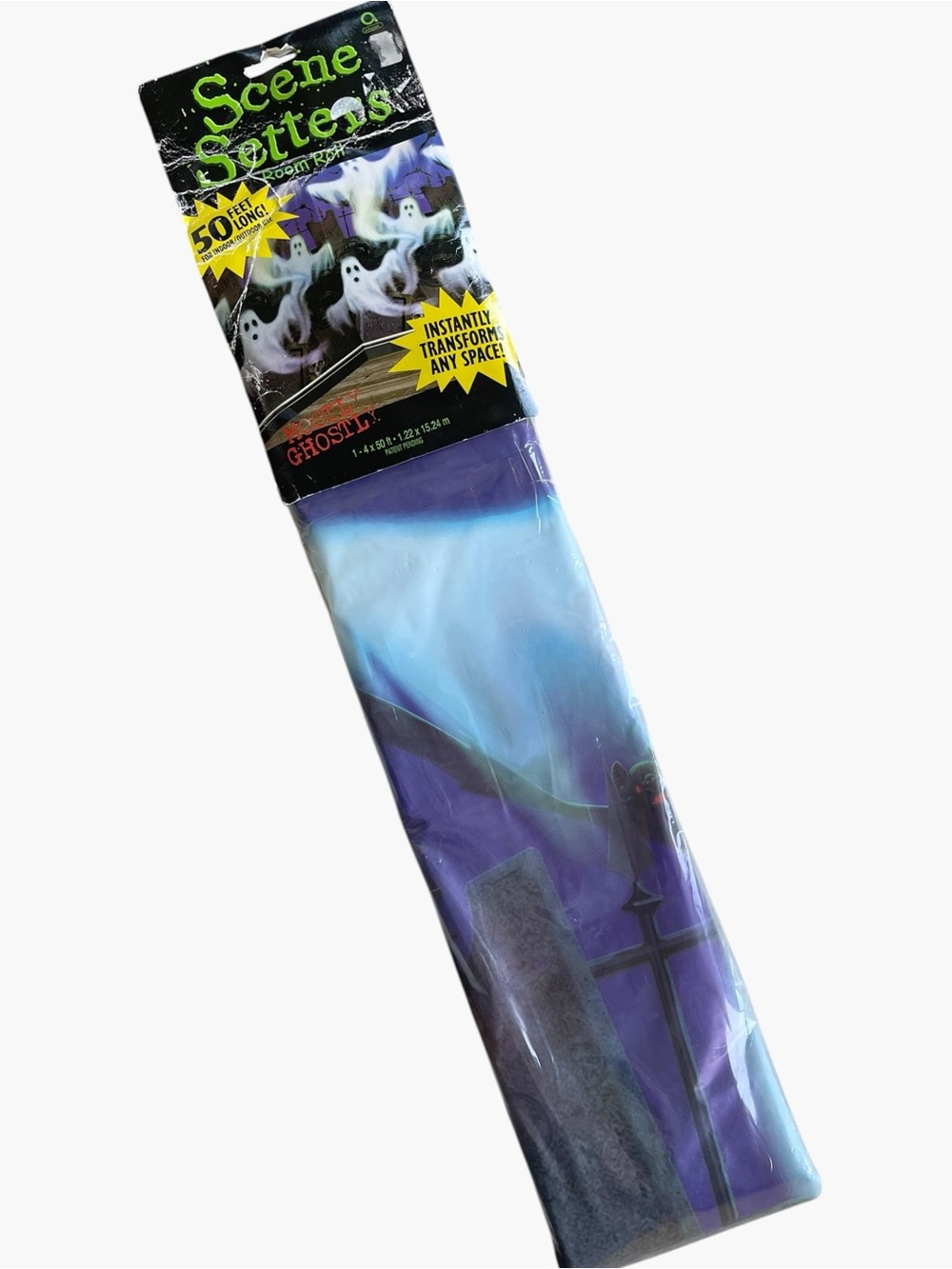 Vintage Amscan Halloween Scene Setters Mostly Ghostly Ghosts Room Roll 4’x 50’
